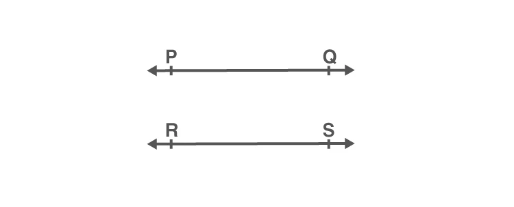Illustration of two parallel lines