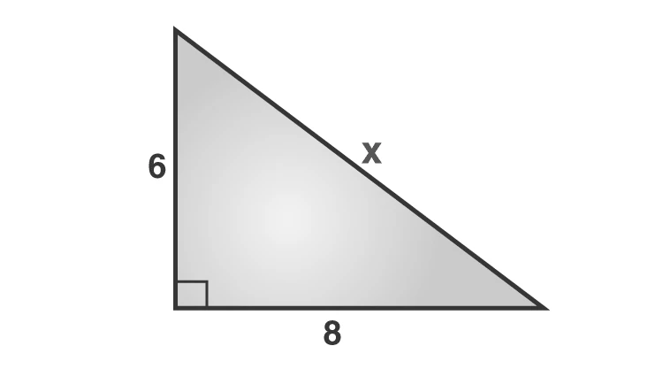 Right triangle with sides labeled