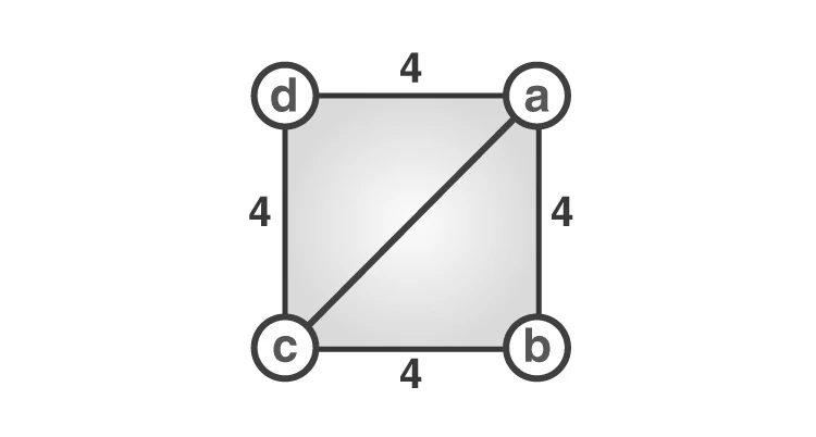 Square with diagonal
