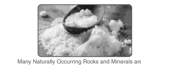 Natural rock formations composed of salts