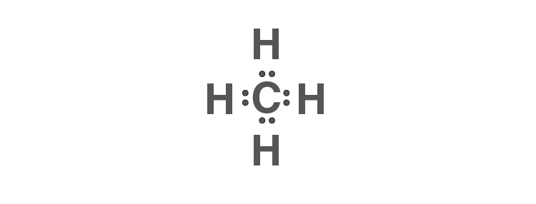 Lewis dot structure of methane