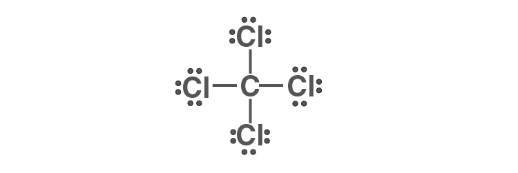 Lewis structure of carbon tetrachloride