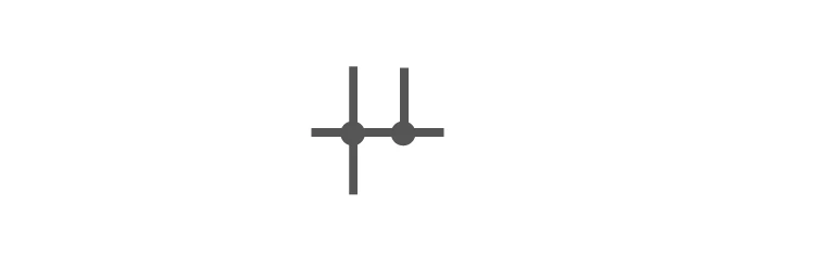 Wire joint symbol with connecting dot