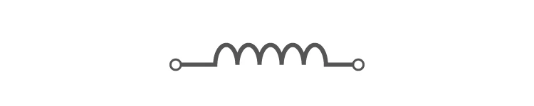 Inductor symbol as coil loops