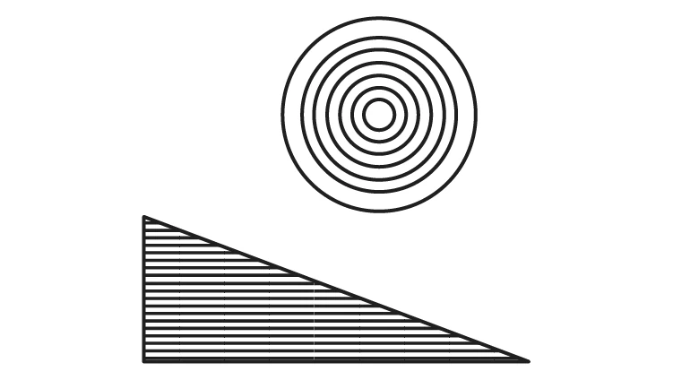Geometric proof of circle area using triangle approximation