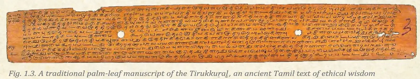 Palm-leaf manuscript of the Tirukkural