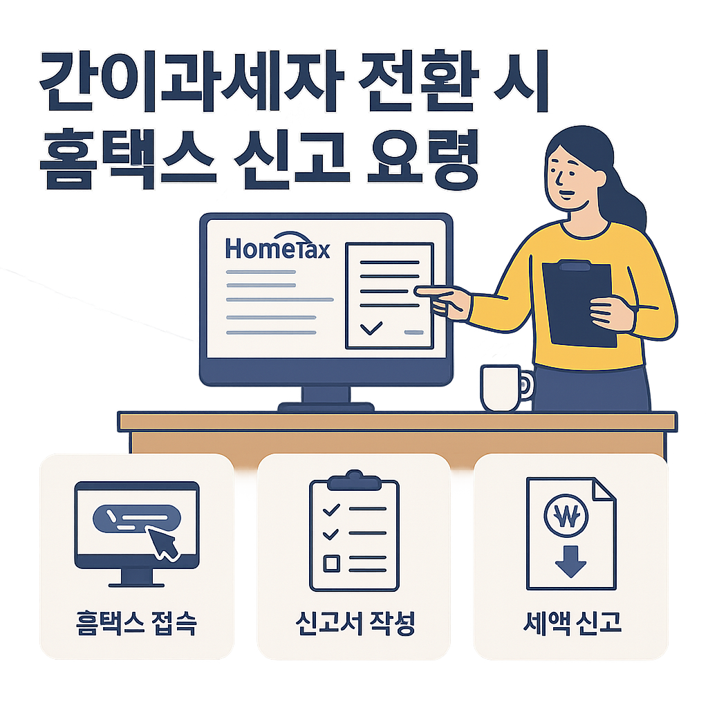 간이과세자 전환 시 홈택스 신고 요령