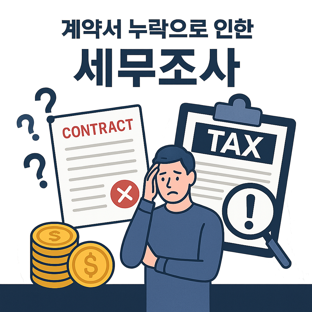 계약서 누락으로 인해 세무조사 대상이 된 사례