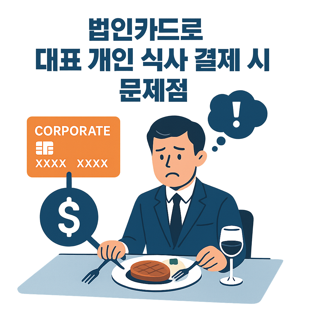 법인카드로 대표 개인 식사 결제 시 문제점