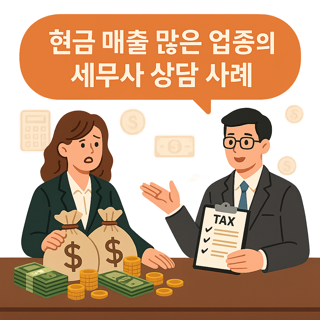 현금 매출 많은 업종의 세무사 상담 사례