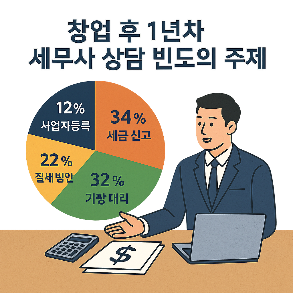 창업 후 1년차 세무사 상담 빈도