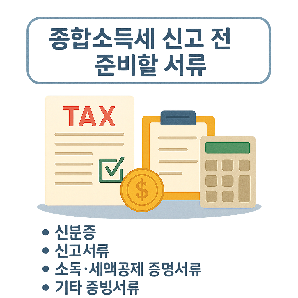 종합소득세 신고 전 준비할 서류 리스트
