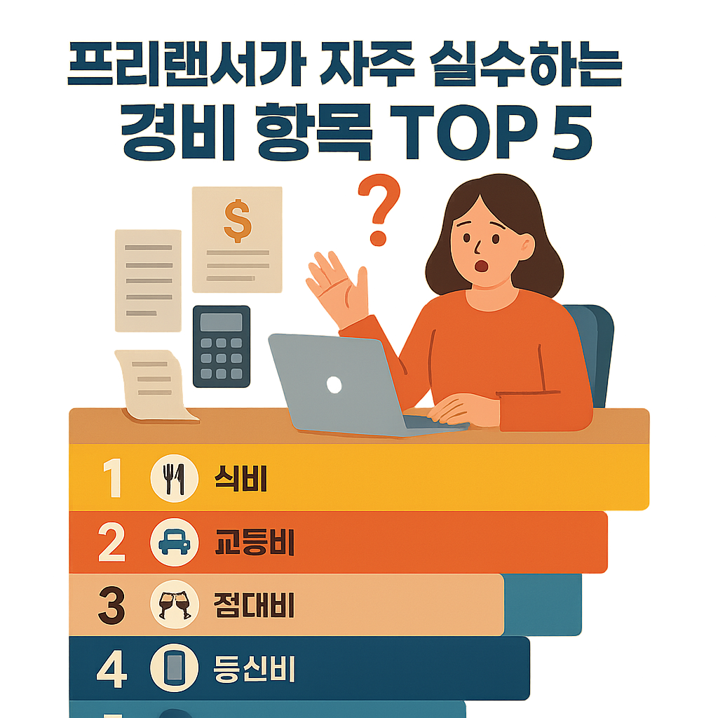 프리랜서가 자주 실수하는 경비 항목 TOP5