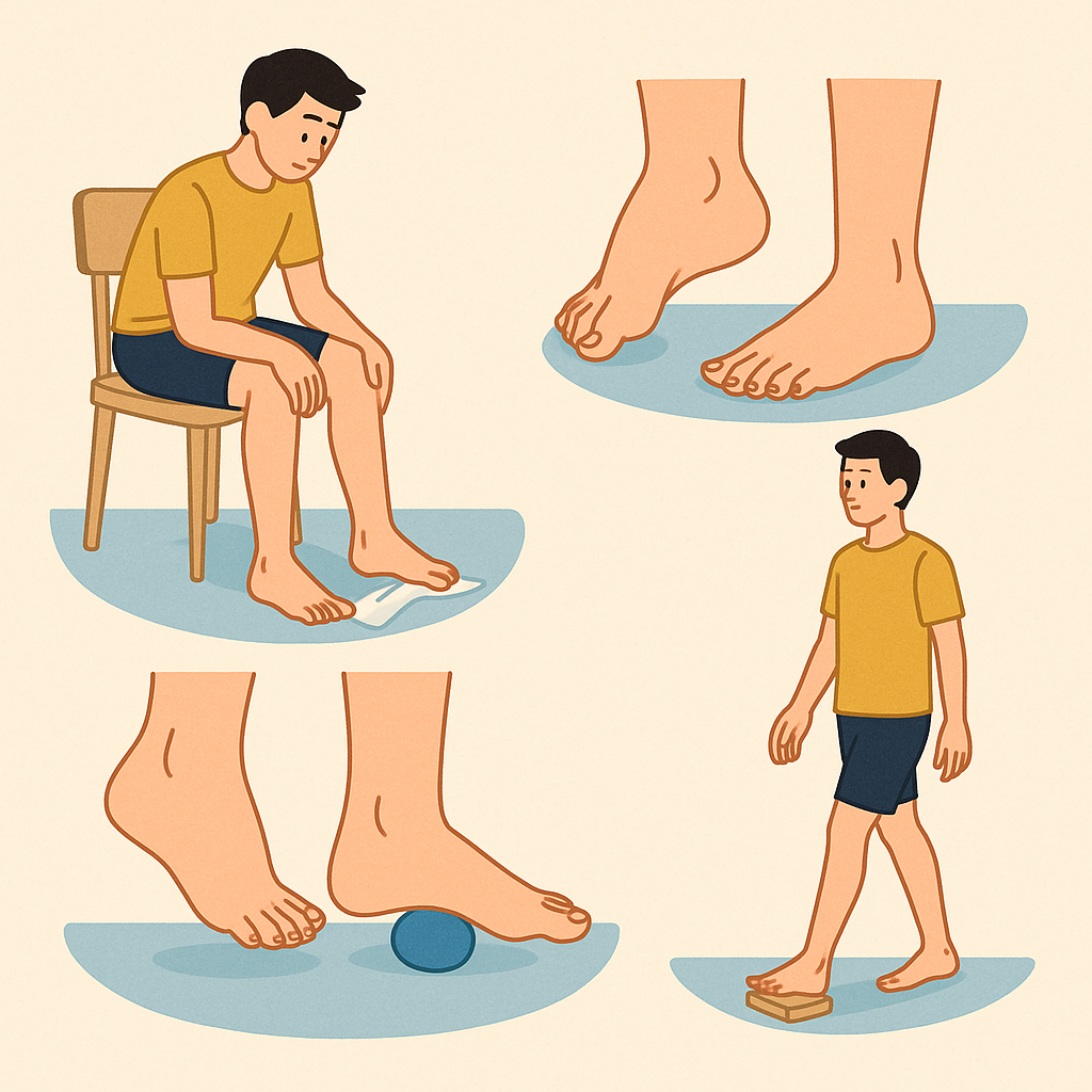 발바닥 아치 교정운동, 평발 예방과 보행 안정성 높이는 방법
