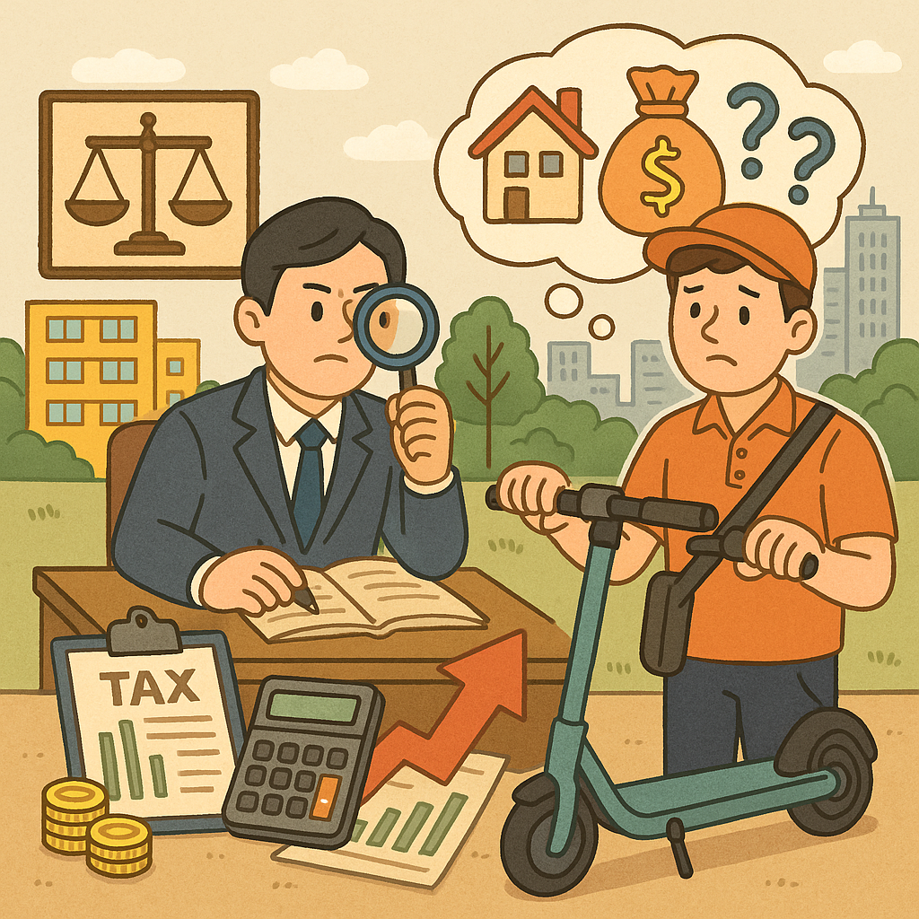 안양 자금출처조사 공유 전동 스쿠터 사업자 세금 산정 기준