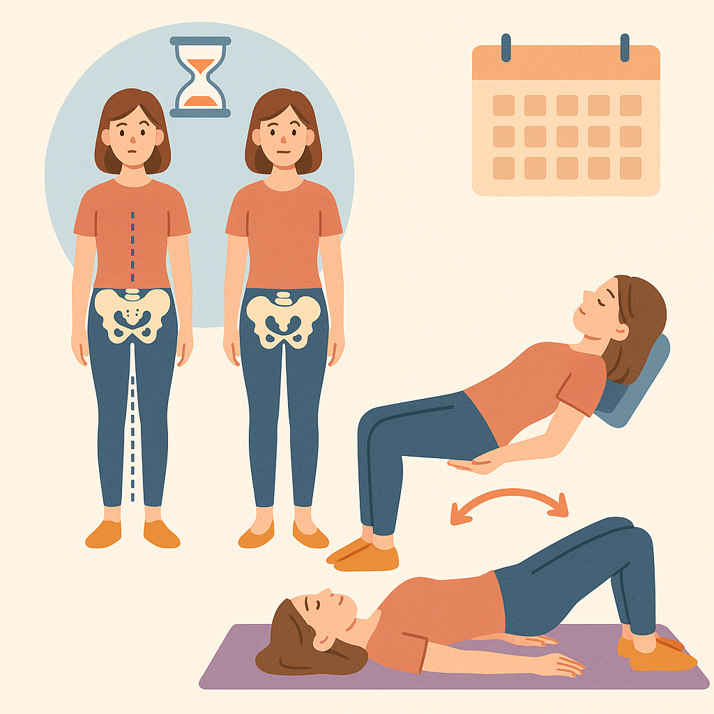 골반 비대칭 교정기간, 교정운동 얼마나 해야 효과 볼까?