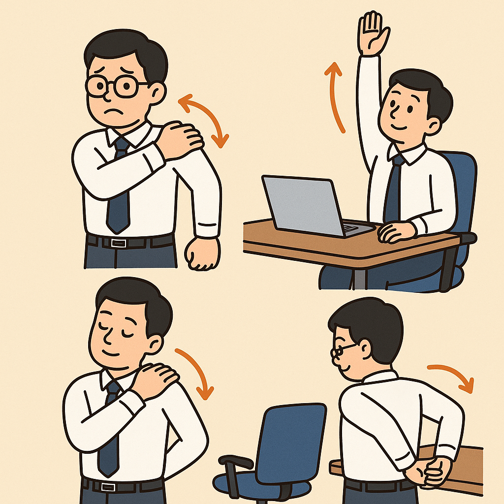 어깨 건염 예방운동, 반복 동작 많은 직장인을 위한 팁