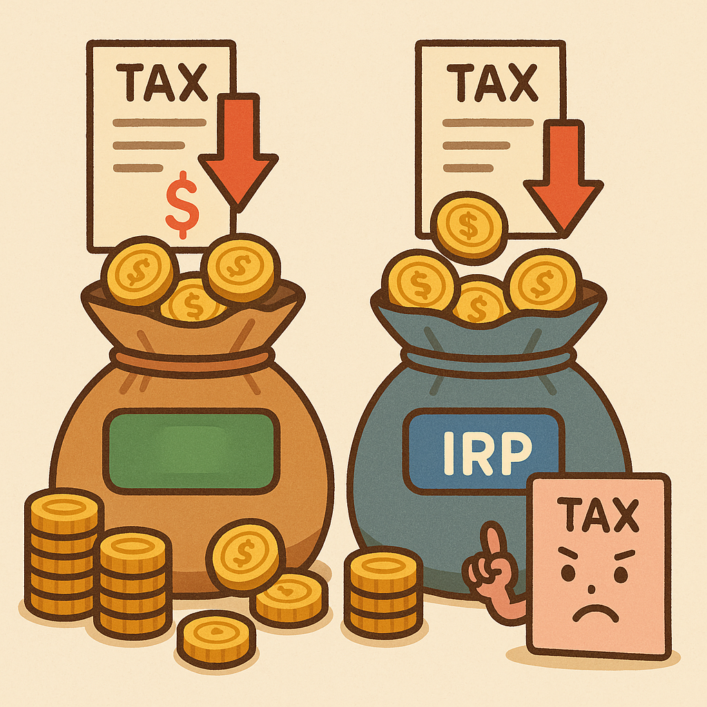 연금저축계좌와 IRP의 세금 차이