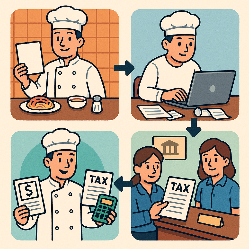 음식점 창업자의 세무 신고 절차