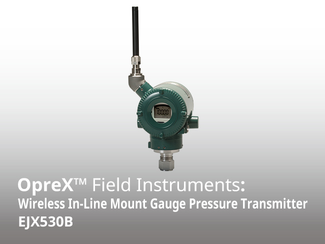 Transmisor de presión de manómetro de montaje en línea inalámbrico EJX530B
