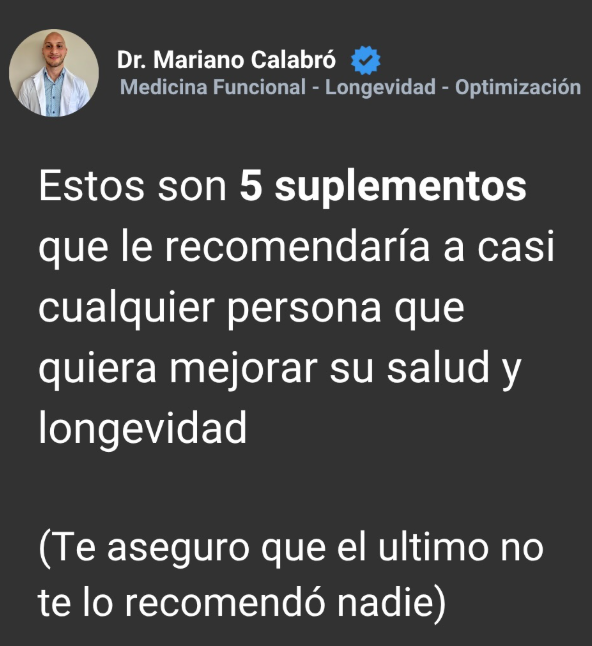 Las recomendaciones que más quieren todos: de suplementos.