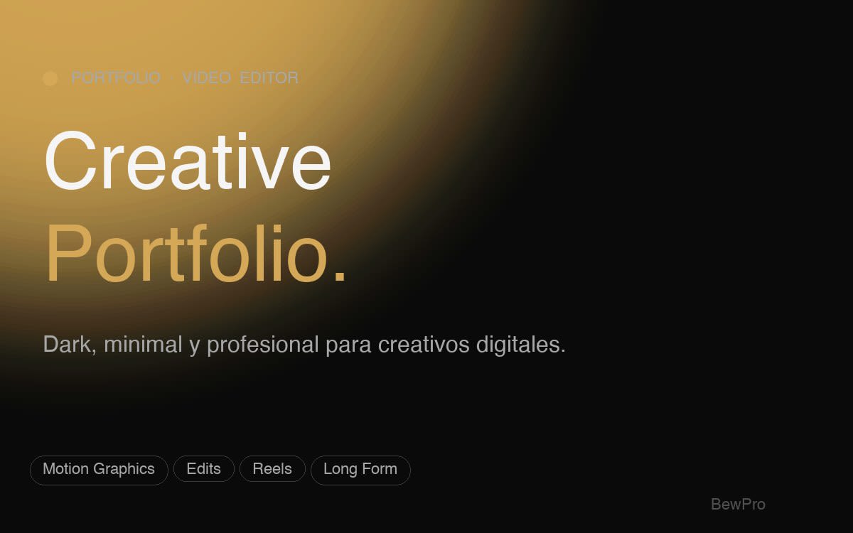 Portfolio para Editor de Video