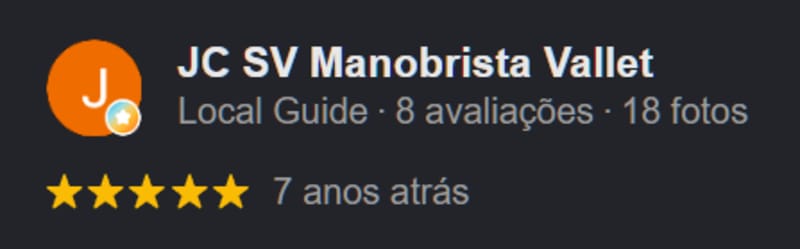Avaliação de cliente no Google 2
