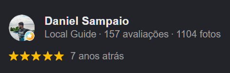 Avaliação de cliente no Google 1