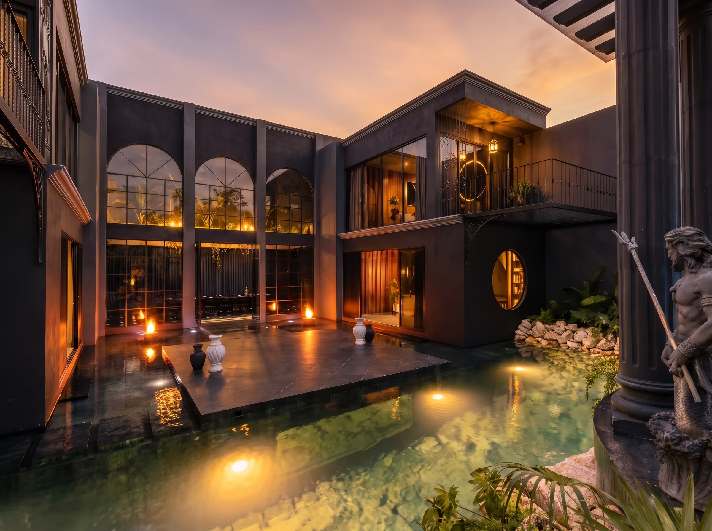 Casa El Gaston, cinematic roman villa in Tulum