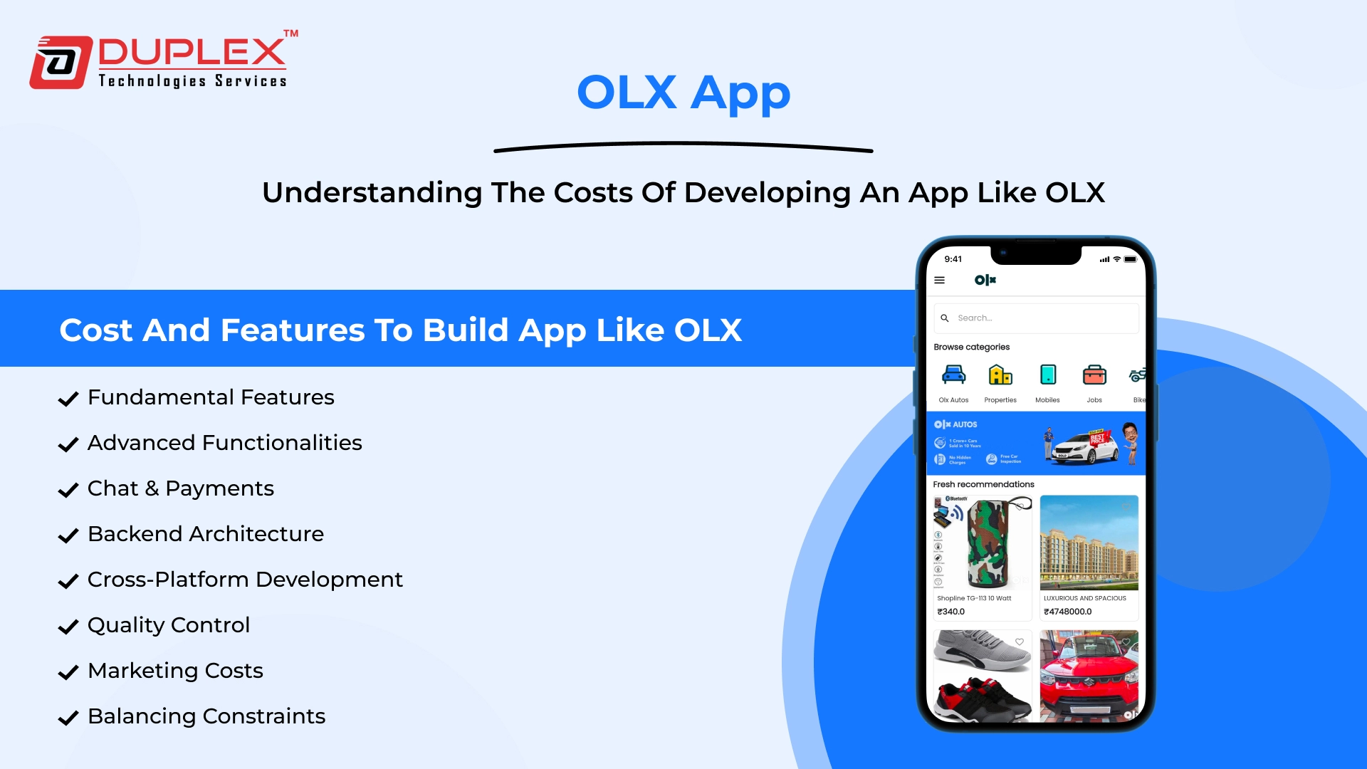 Understanding the Costs of Developing an App Like OLX