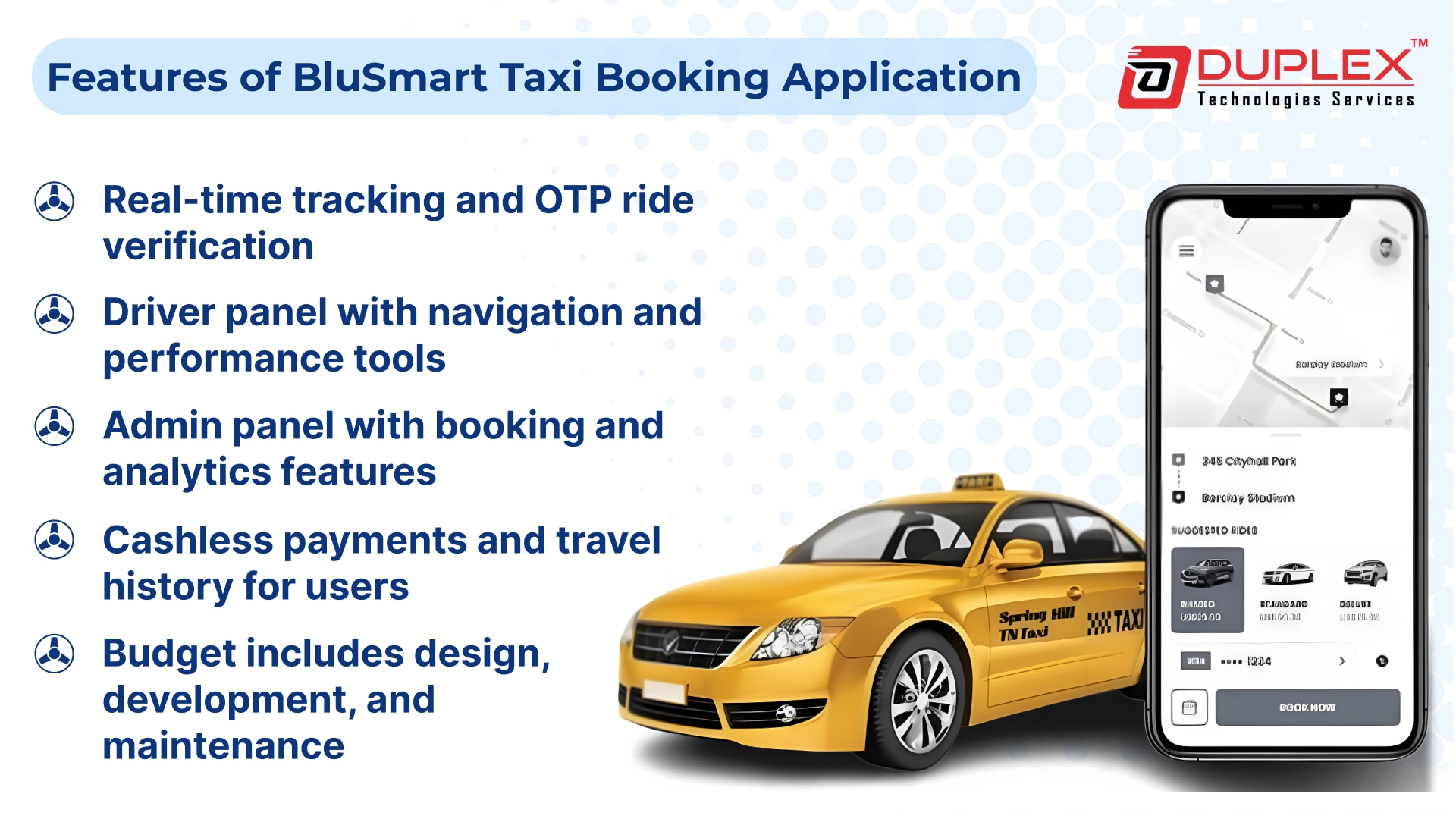 Features of BluSmart Taxi Booking Application