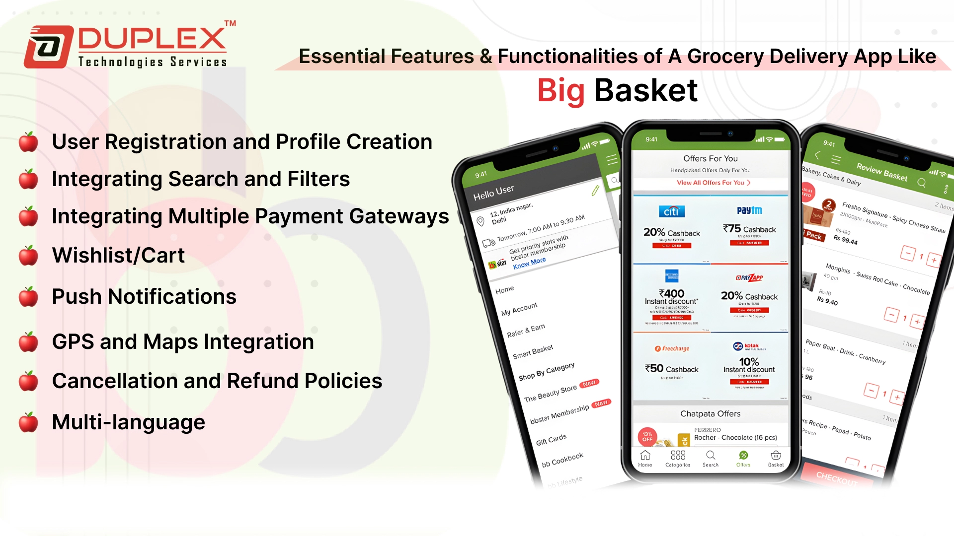 Essential Features & Functionalities of A Grocery Delivery App Like Big Basket