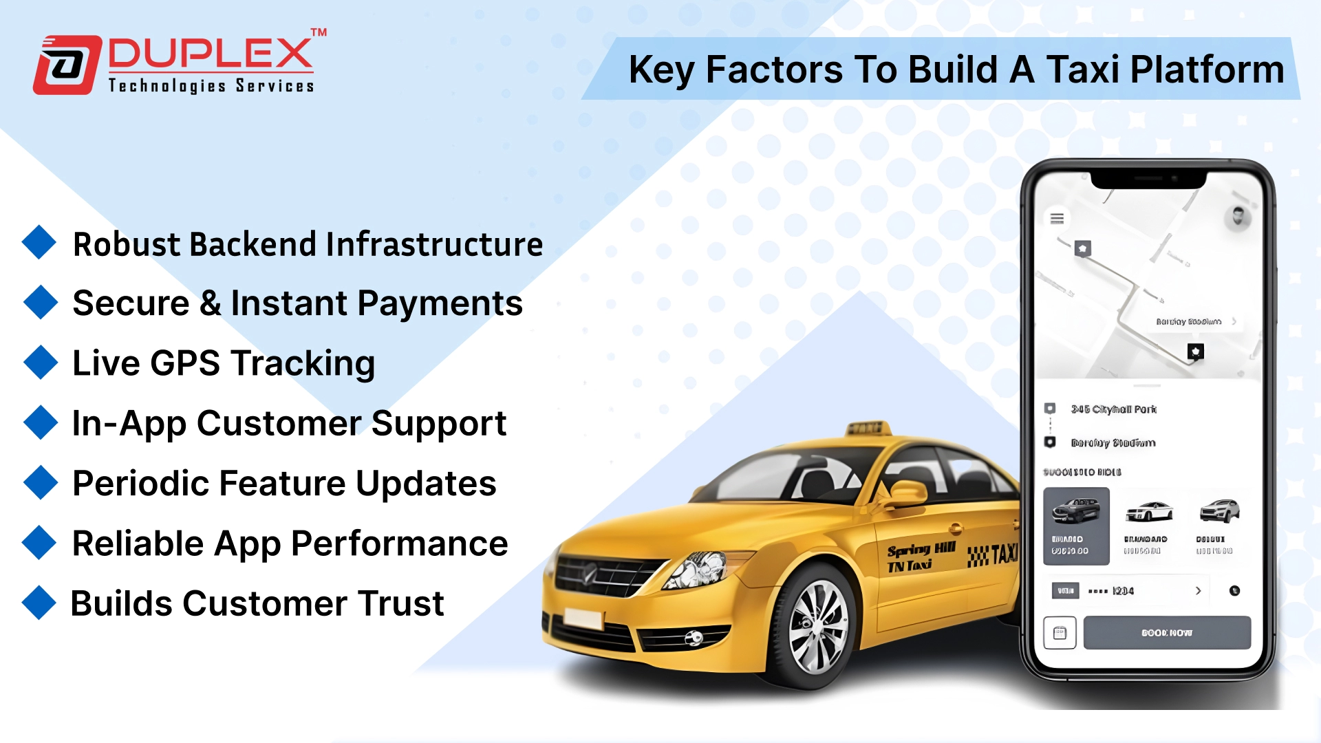 Key Factors to Build a Taxi Platform