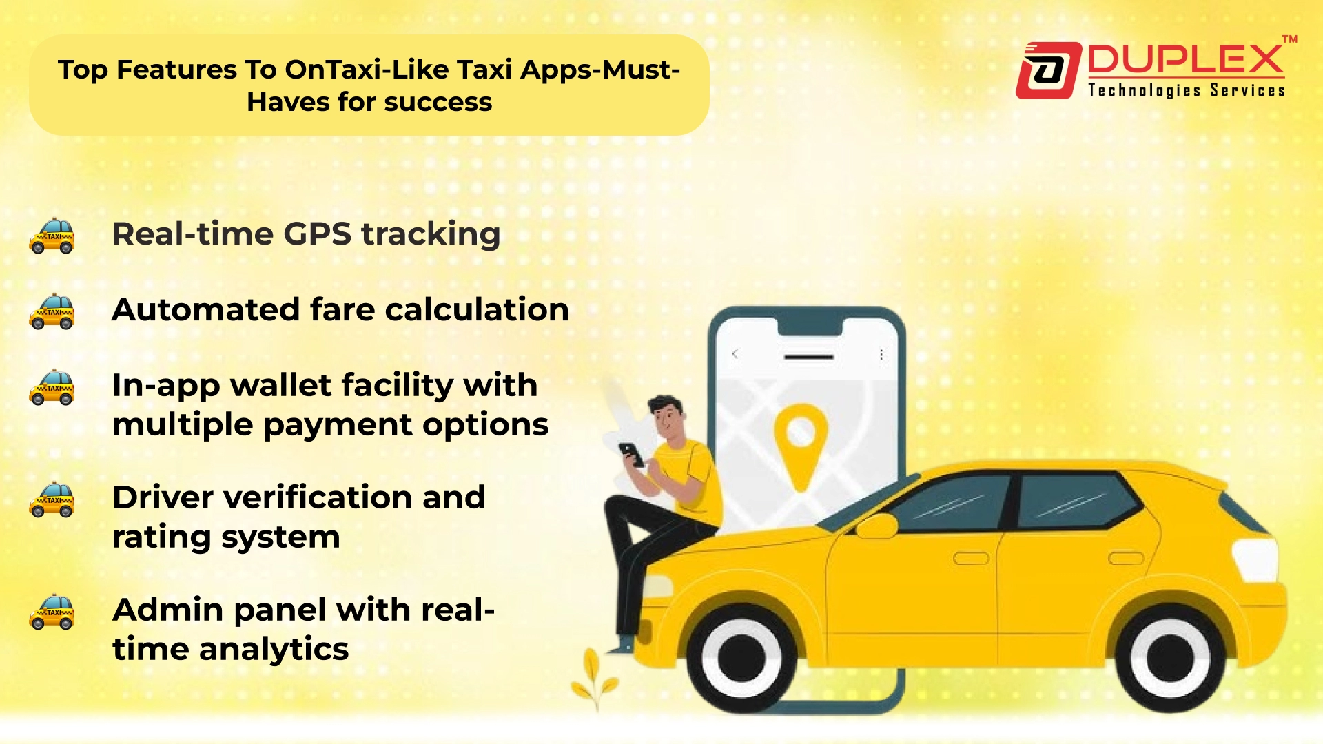 Top Features of OnTaxi-Like Taxi Apps—Must-Haves for Success