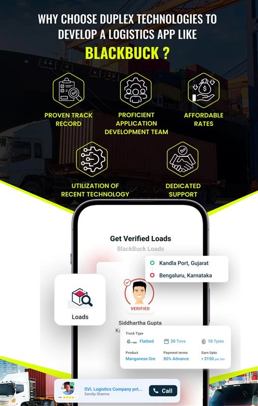 Why Choose Duplex Technologies to Develop a Logistics App like BlackBuck?