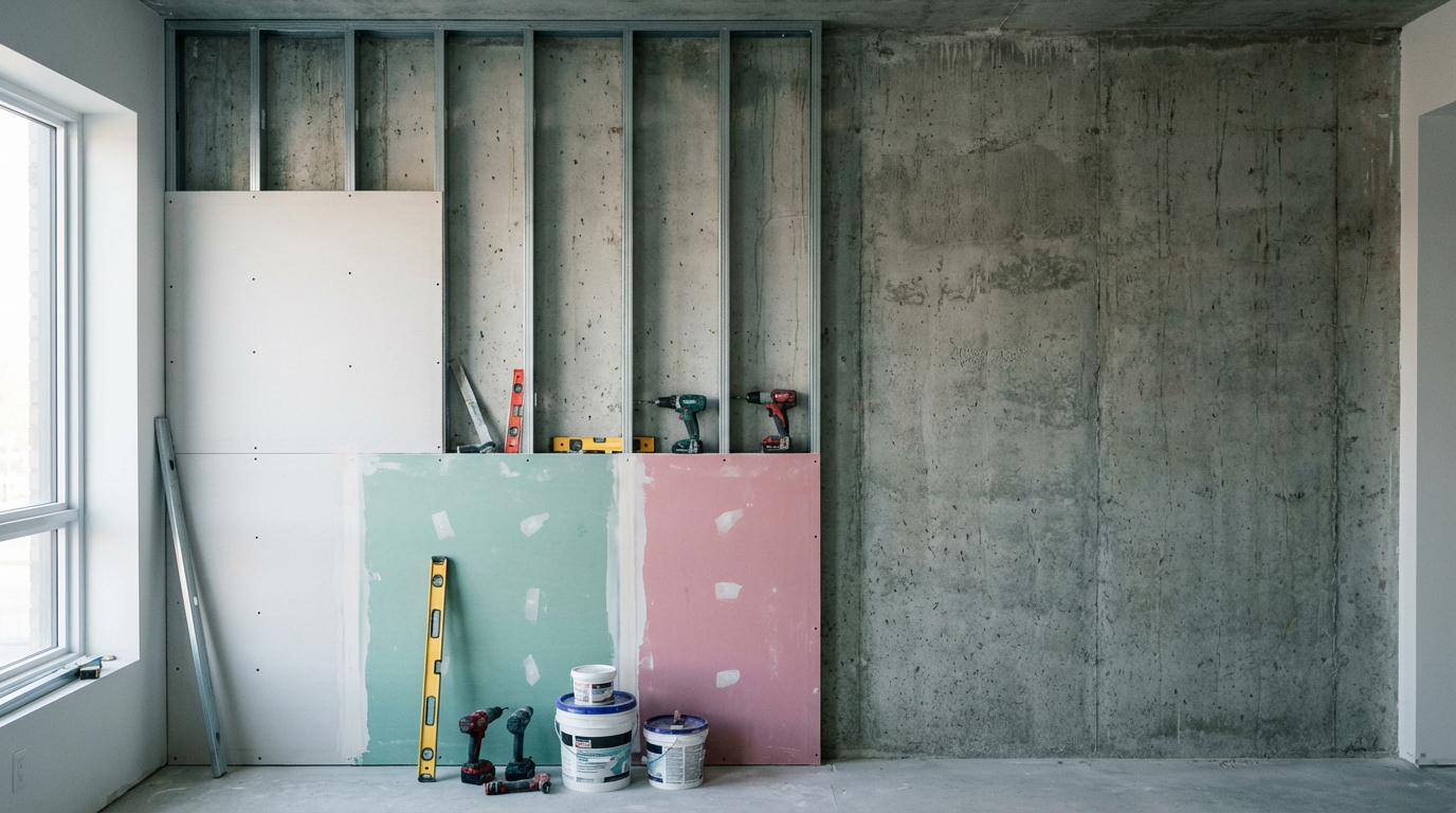 Типы гипсокартона для выравнивания неровных поверхностей