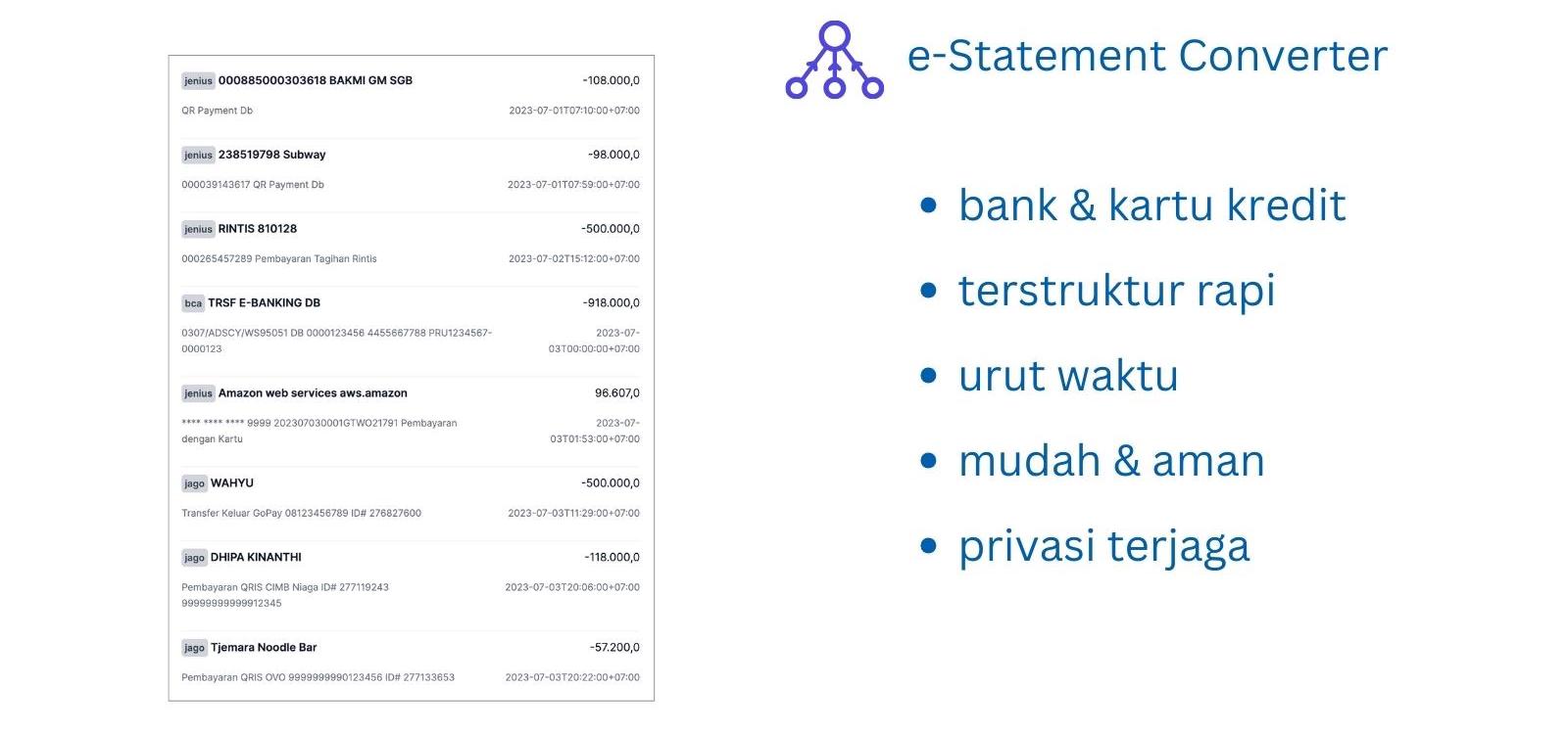 Konversi PDF eStatement ke CSV dengan Startkit