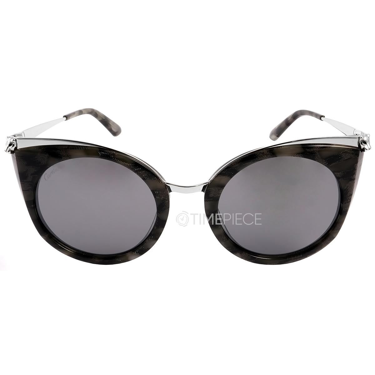 Cartier Silver Cat Eye Ladies Sunglasses CT0122S-004