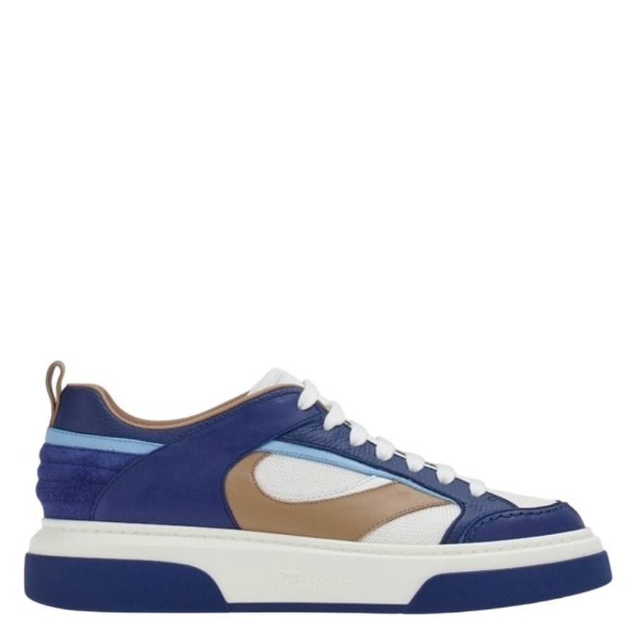Ferragamo Cassina Leather Low-Top Sneakers