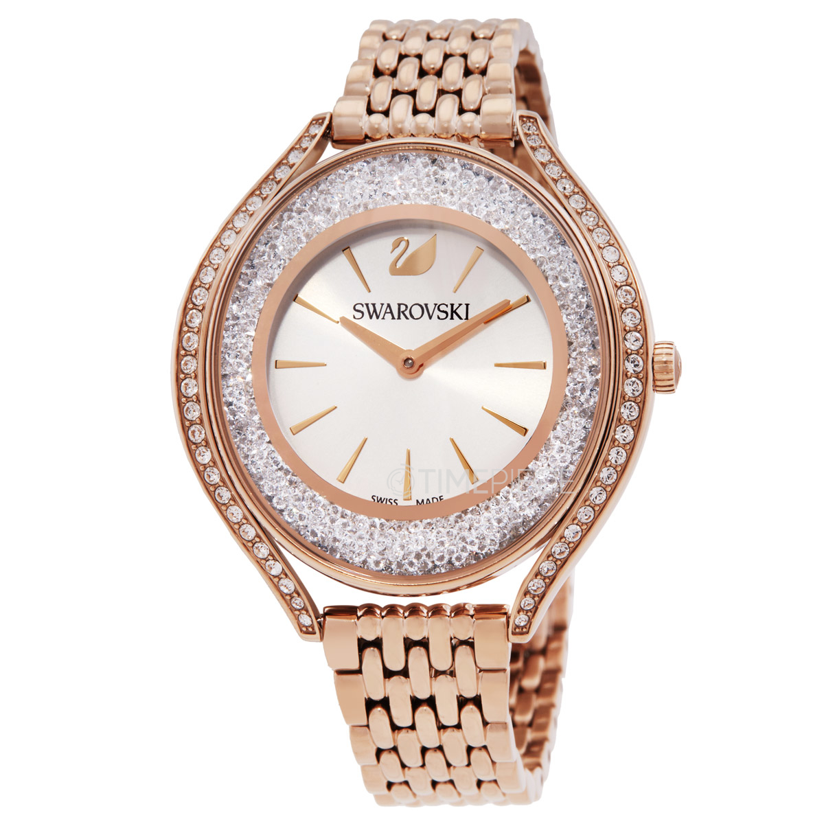 Swarovski Crystalline Aura Quartz White Silver Dial Ladies Watch 5519456