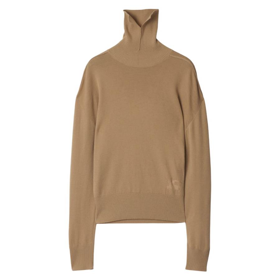 Burberry Pull Col Roulé - Beige