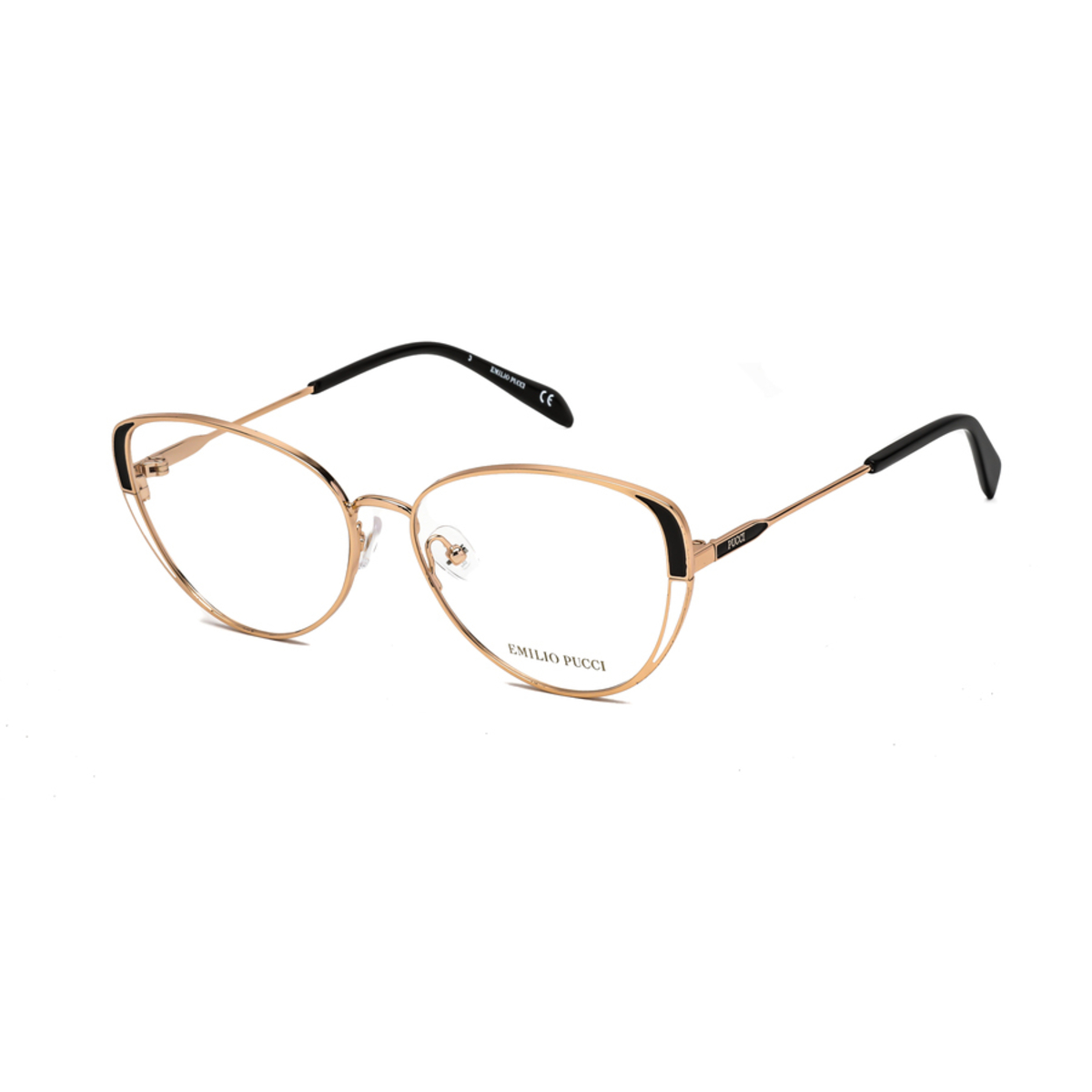 Emilio Pucci Ladies Rose Gold Tone Cat Eye Eyeglass Frames EP513902855