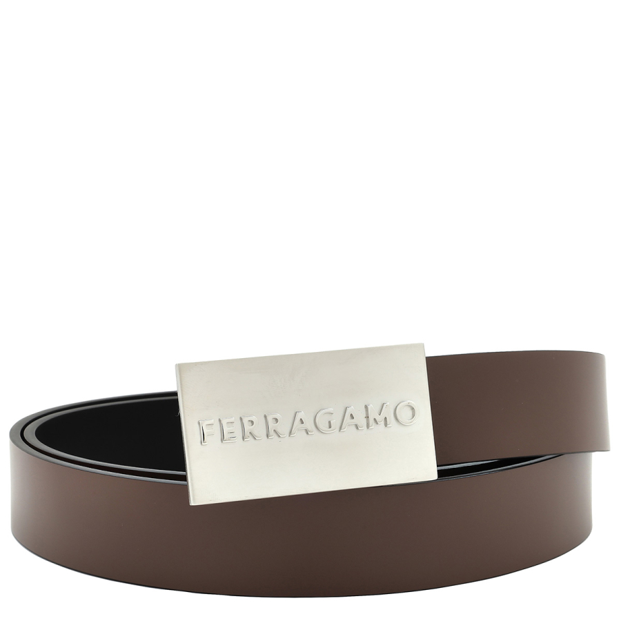 Ferragamo Logo Engraved Reversible and Adjustable Belt