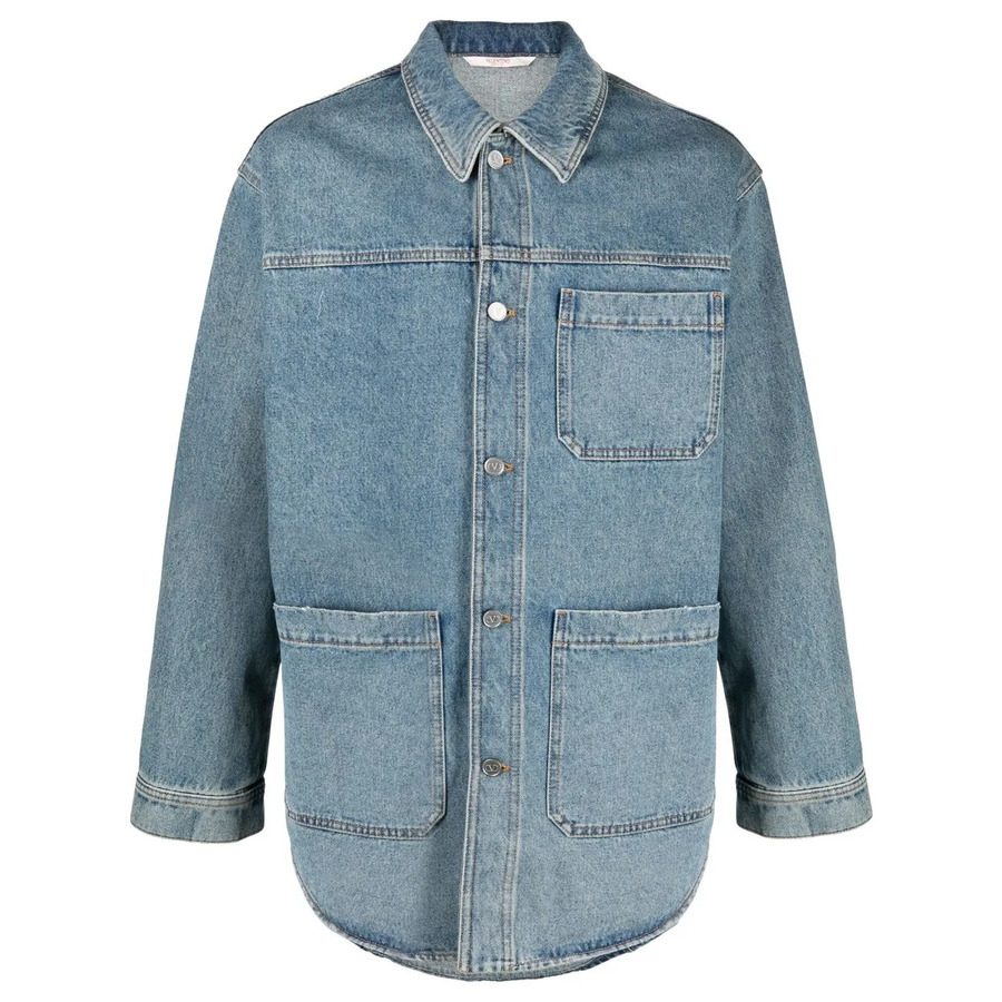 Valentino Garavani Vlogo Signature Denim Shirt