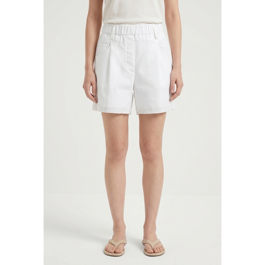 Brunello Cucinelli White Relaxed Shorts