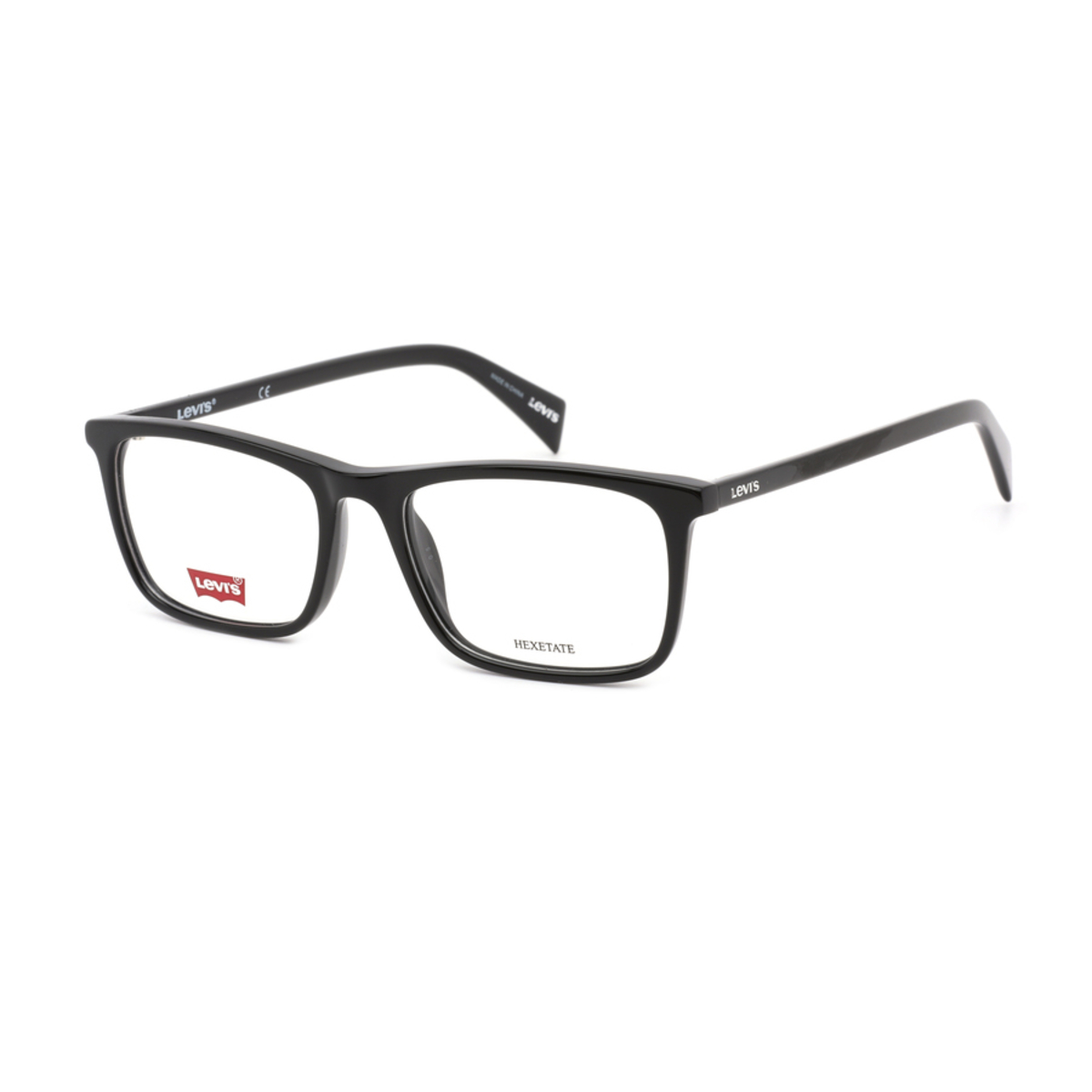 Levi's Mens Black Rectangular Eyeglass Frames LV100408070053
