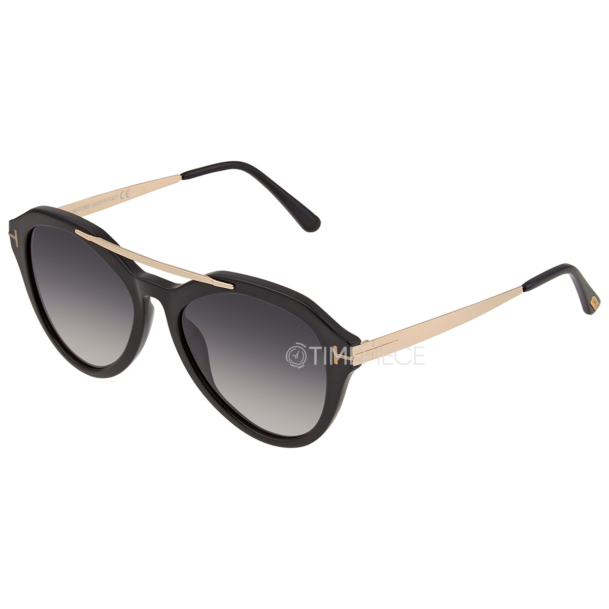 Tom Ford Lisa Smoke Gradient Oval Ladies Sunglasses FT0576-01B
