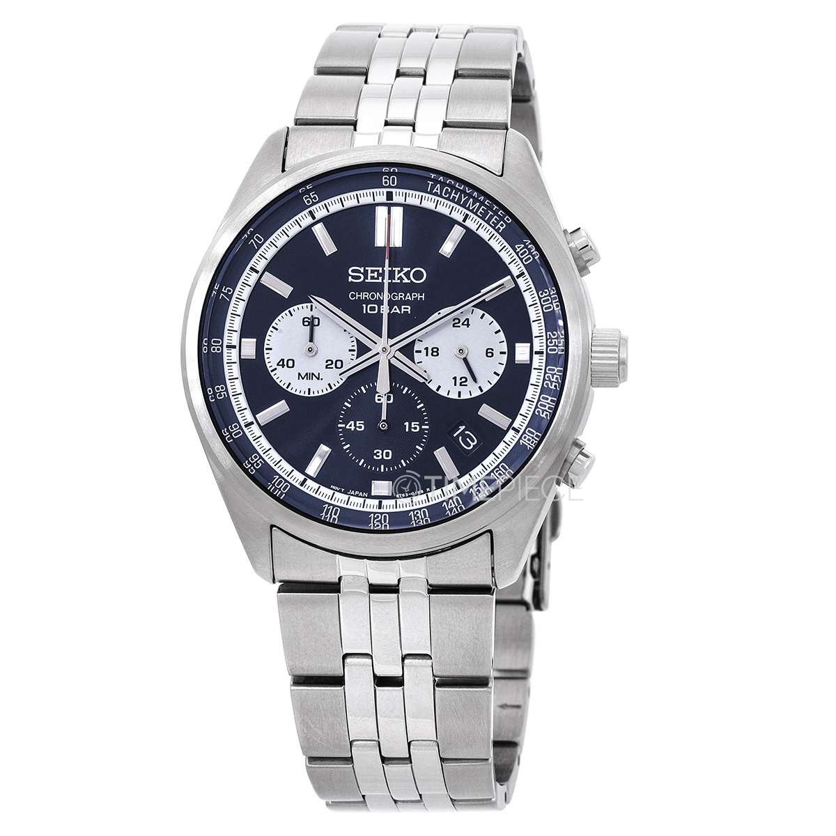 Seiko Chronograph GMT Quartz Blue Dial Mens Watch SSB427P1