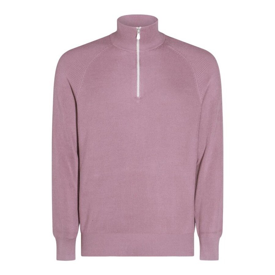 Brunello Cucinelli Half-Zip Cotton-Blend Sweater