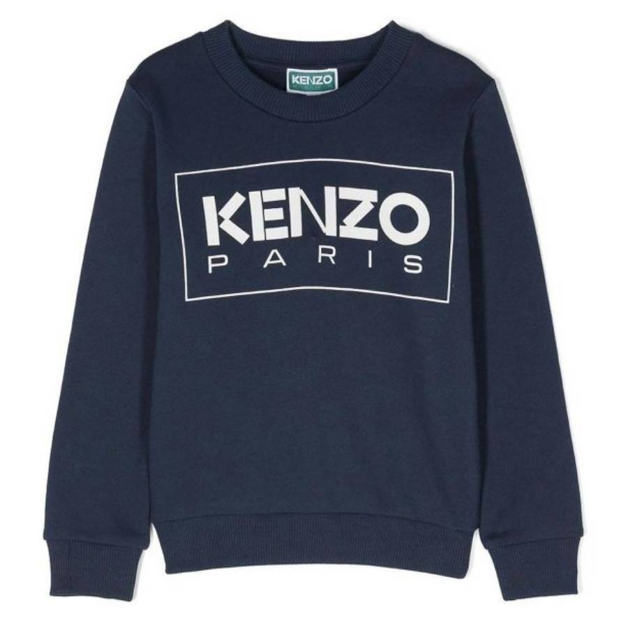 Kenzo Kids Box Logo Embroidered Sweatshirt
